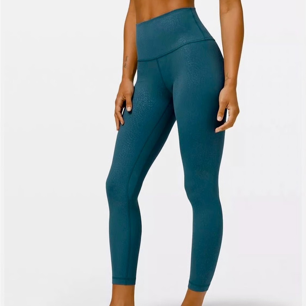 Lululemon Align 25” High-Rise Teal Leggings, size 6